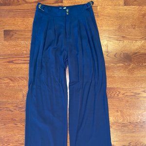 Urban Outfitters Pleated Navy Trouser